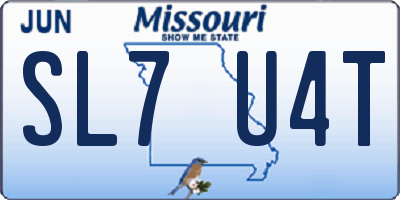 MO license plate SL7U4T