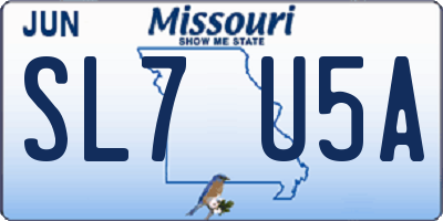 MO license plate SL7U5A