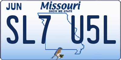 MO license plate SL7U5L