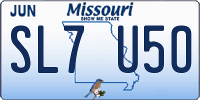 MO license plate SL7U5O