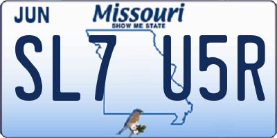 MO license plate SL7U5R