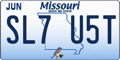 MO license plate SL7U5T