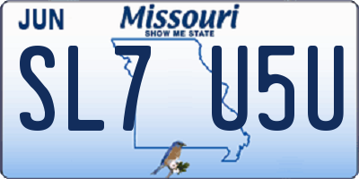 MO license plate SL7U5U