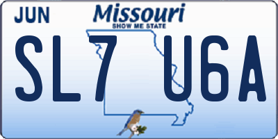 MO license plate SL7U6A
