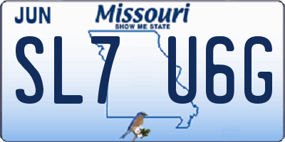MO license plate SL7U6G