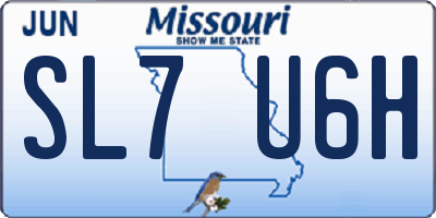 MO license plate SL7U6H