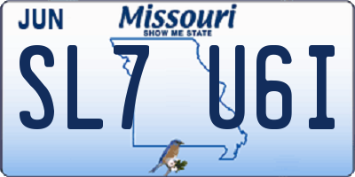 MO license plate SL7U6I