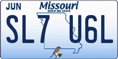 MO license plate SL7U6L