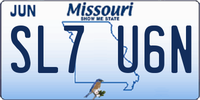 MO license plate SL7U6N