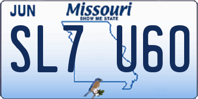 MO license plate SL7U6O