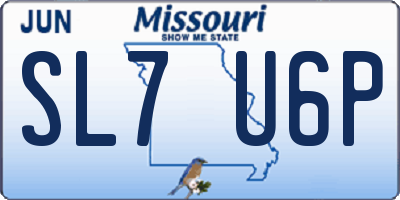 MO license plate SL7U6P