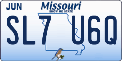 MO license plate SL7U6Q