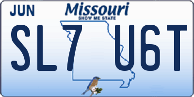 MO license plate SL7U6T