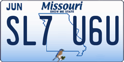 MO license plate SL7U6U