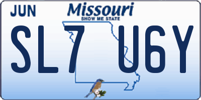 MO license plate SL7U6Y