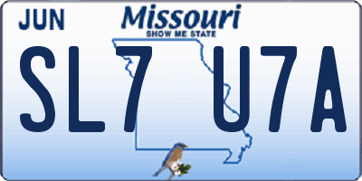 MO license plate SL7U7A