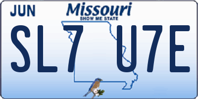 MO license plate SL7U7E