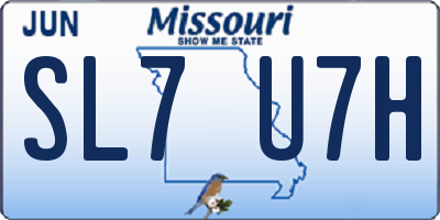 MO license plate SL7U7H