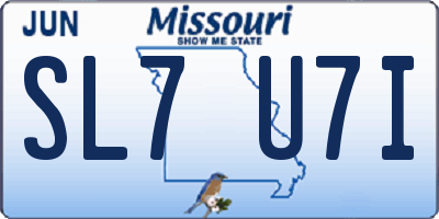 MO license plate SL7U7I