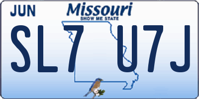 MO license plate SL7U7J