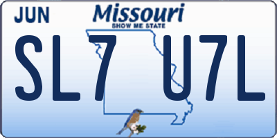 MO license plate SL7U7L