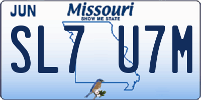 MO license plate SL7U7M