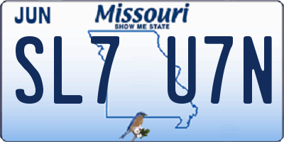 MO license plate SL7U7N