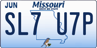 MO license plate SL7U7P