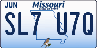 MO license plate SL7U7Q