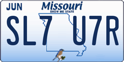 MO license plate SL7U7R
