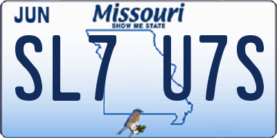 MO license plate SL7U7S