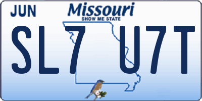 MO license plate SL7U7T
