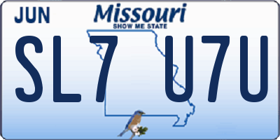 MO license plate SL7U7U