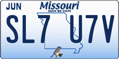 MO license plate SL7U7V