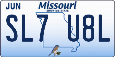 MO license plate SL7U8L