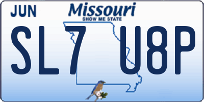 MO license plate SL7U8P