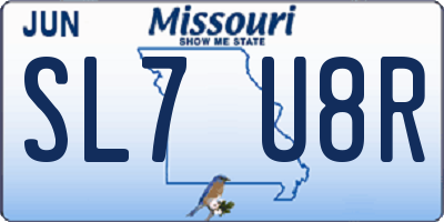 MO license plate SL7U8R