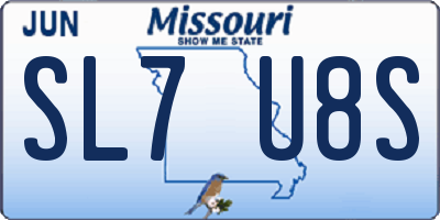 MO license plate SL7U8S