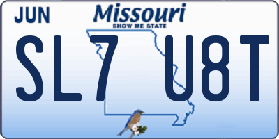 MO license plate SL7U8T