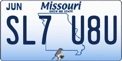 MO license plate SL7U8U
