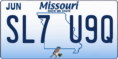 MO license plate SL7U9Q