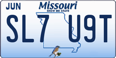 MO license plate SL7U9T