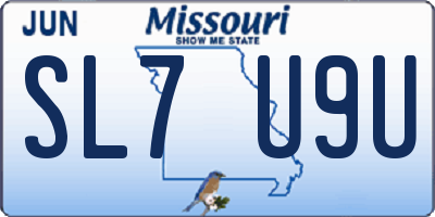 MO license plate SL7U9U