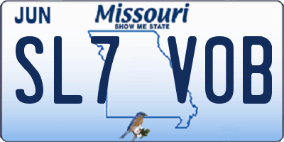 MO license plate SL7V0B