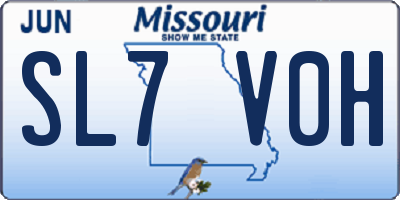 MO license plate SL7V0H