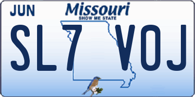 MO license plate SL7V0J
