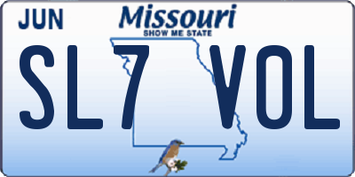MO license plate SL7V0L