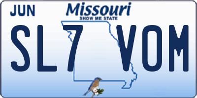 MO license plate SL7V0M