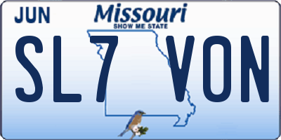 MO license plate SL7V0N