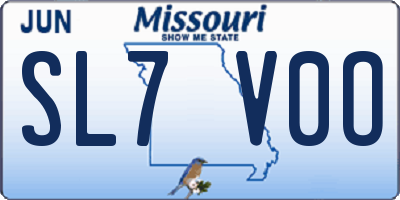 MO license plate SL7V0O